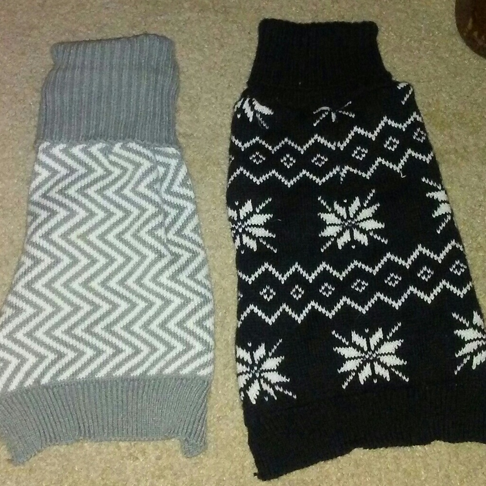 Grey chevron dog sweater